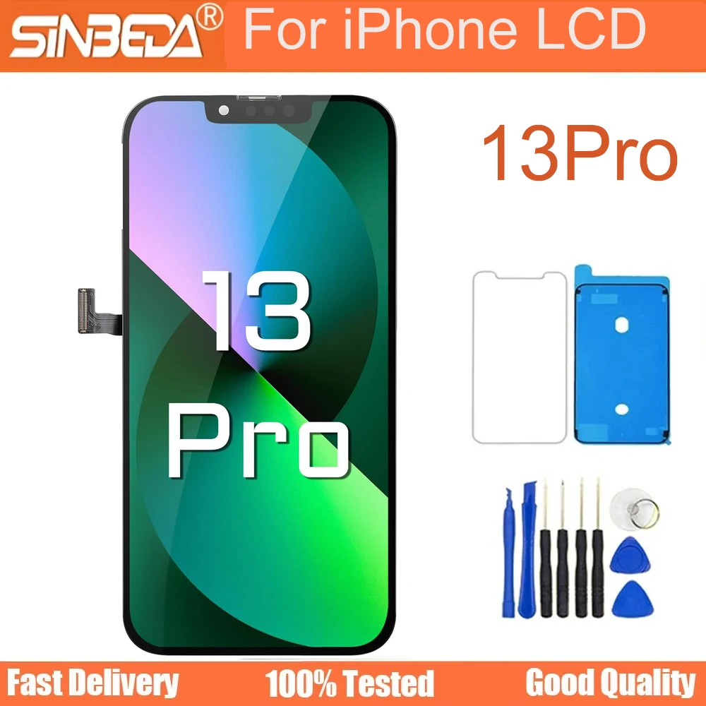 Pantalla OLED para iPhone 13 Pro, conjunto de digitalizador táctil LCD con 3D Touch para reemplazo de pantalla LCD del iPhone 13 Pro