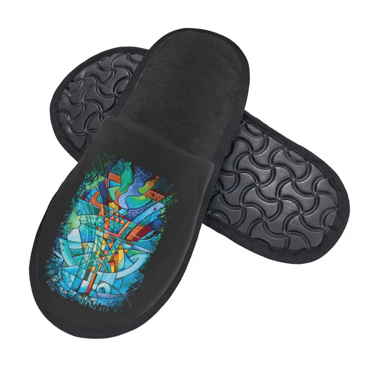 Custom Print Vrouwen Parijs Artistiek Huis Slippers Gezellig Warm Traagschuim Pluizige Slipper Indoor Outdoor Schoenen