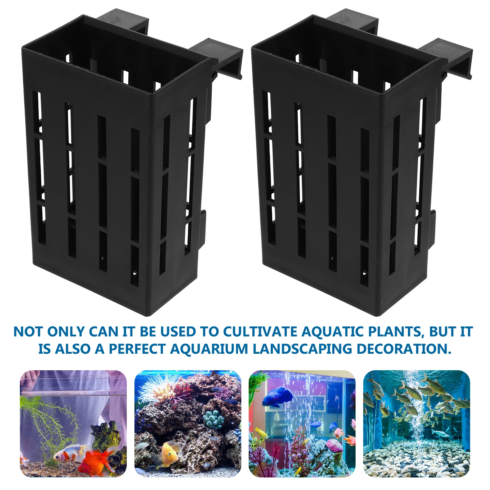 

4Pcs Hanging Aquarium Plant Pot Sturdy Aquatic Planter for Enhanced Water Flow and Plant Nutrition Ideal for Aquarium Landscape