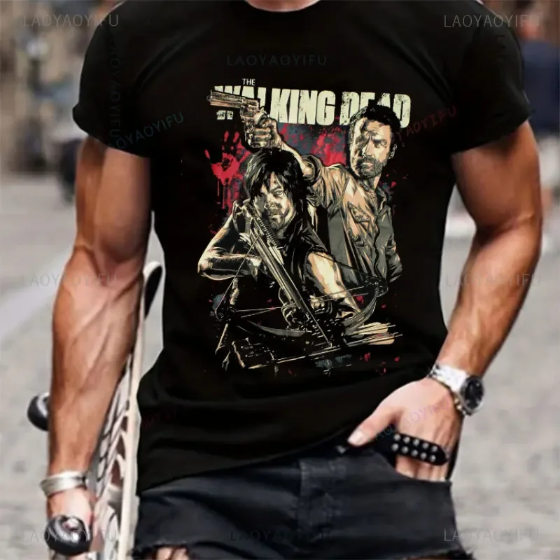 Summer The Walking Dead Unisex T-Shirts TV Movie Fashion Negan Lucille I Am Negan Graphic Tees 90s Harajuku O-neck Man T Shirts