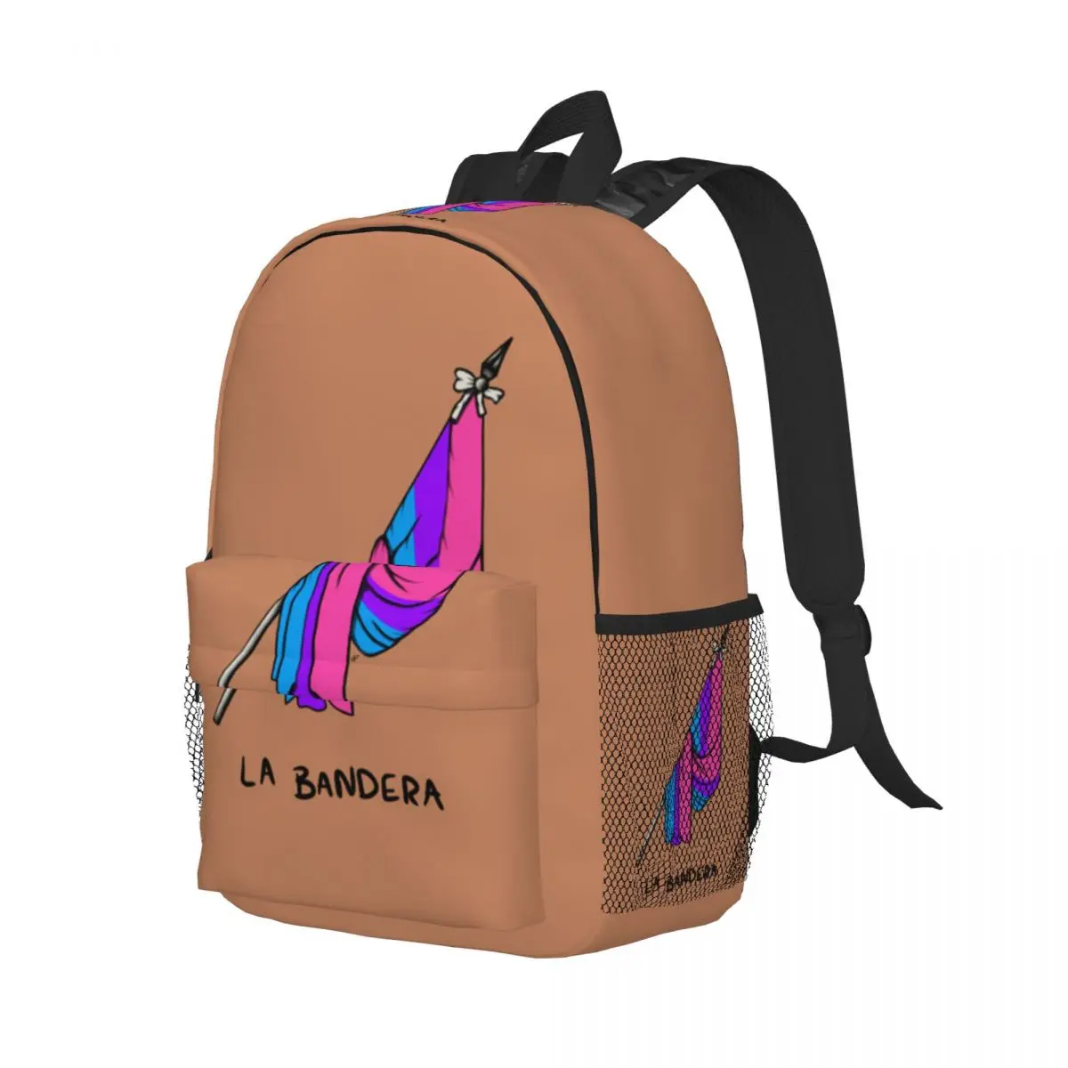 

Bisexual Flag Loteria Bandera Backpack Student Boys Girls BookBag Children School Bag Laptop Shoulder Bags for Men Women