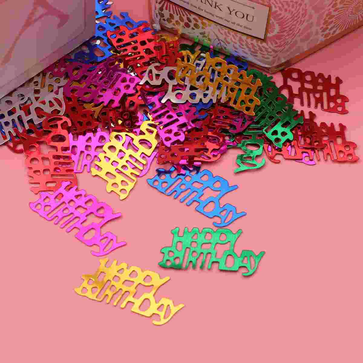 1 Pack 15g Happy Birthday Confetti Table Decoration Confetti Birthday Party Supplies (Blue + Silver)