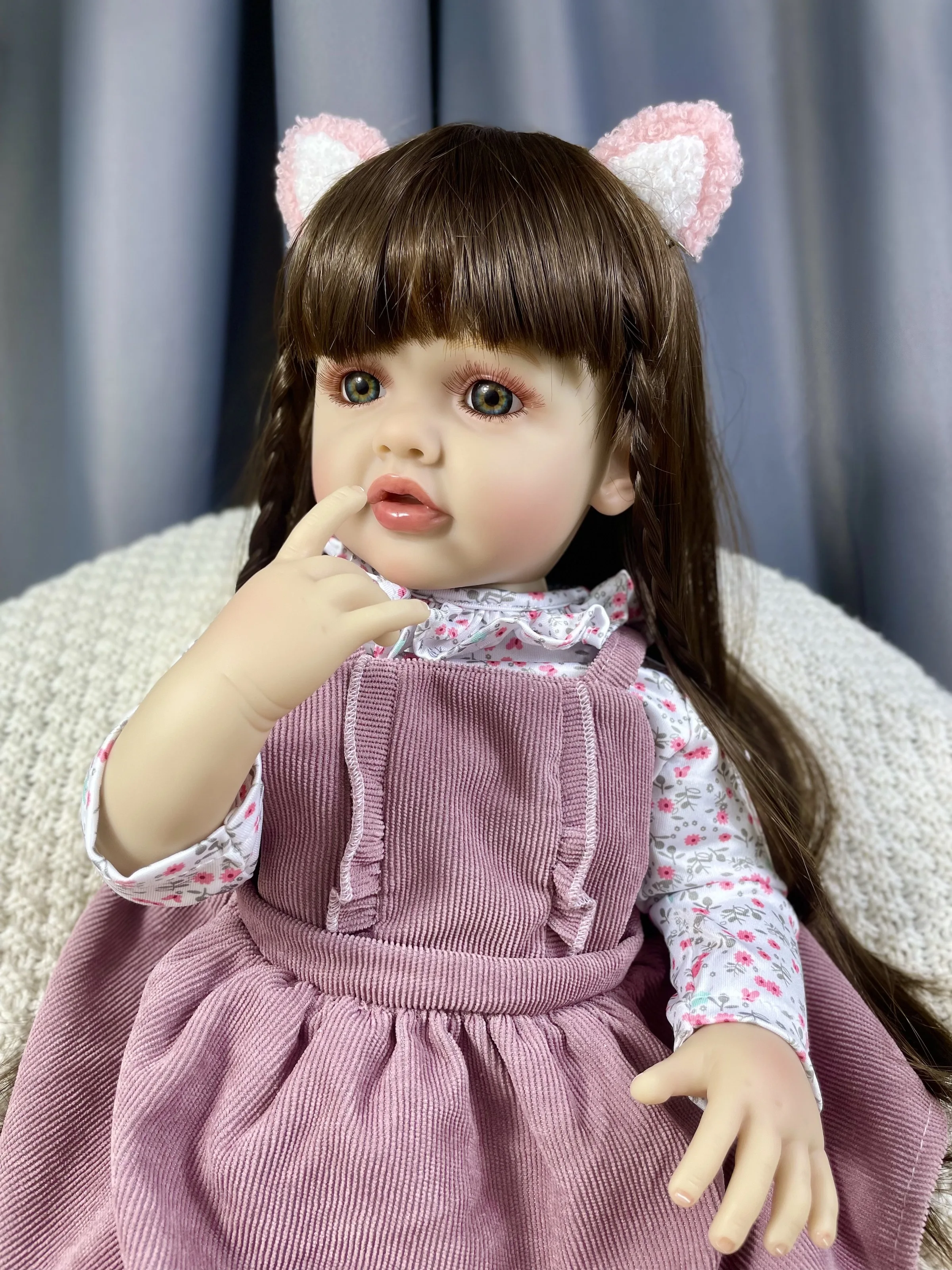 MRB 55CM Full Silicone Vinyl Reborn Baby Doll Betty Lifelike Girl Cute Princess Toddler Bebe Birthday Christmas Gift