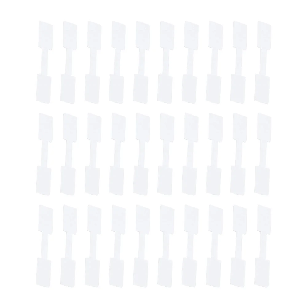 300 Pcs Tag Practical Price Tags Square Head Adhesive Labels Stickers Self-adhesive Blank Jewelry White