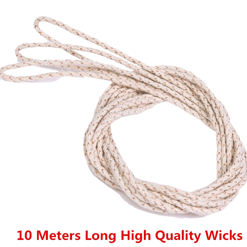 10 Meters High Quality Copper Wired Cotton Core Replacement Wicks For Zippo Kerosene Petrol Lighter Universal Repair DIY Gadgets