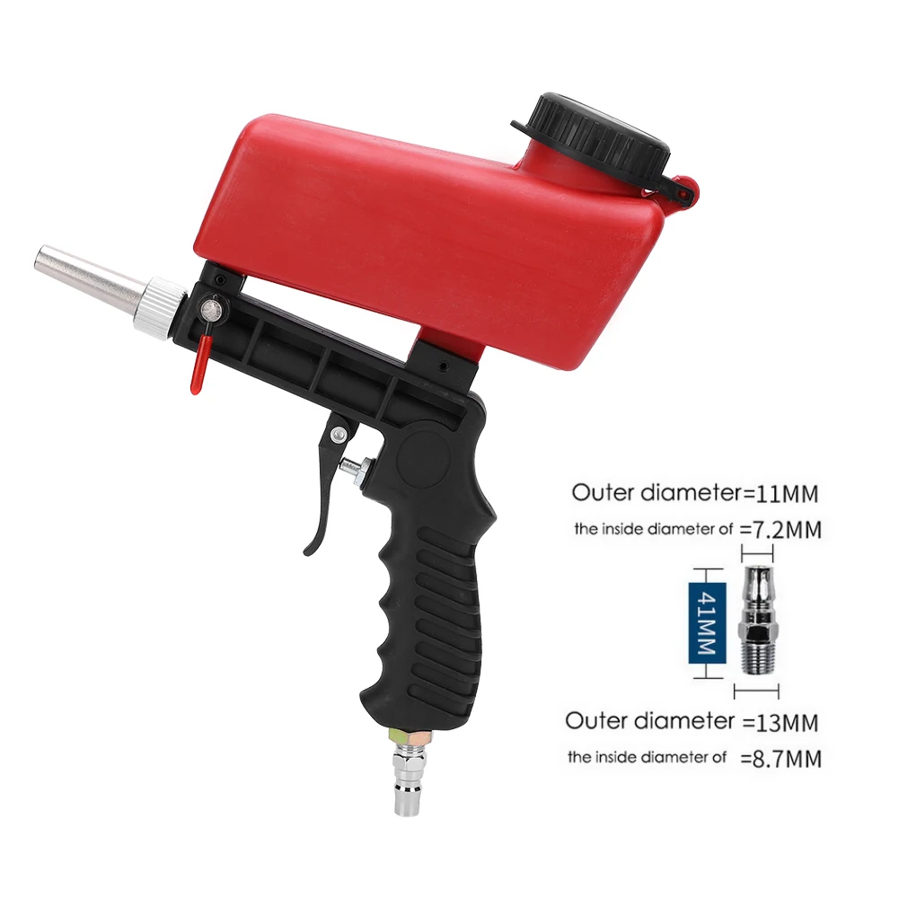 Industrial Portable Hand Held Pneumatic Sandblaster - Adjustable for Precision Surface Treatment