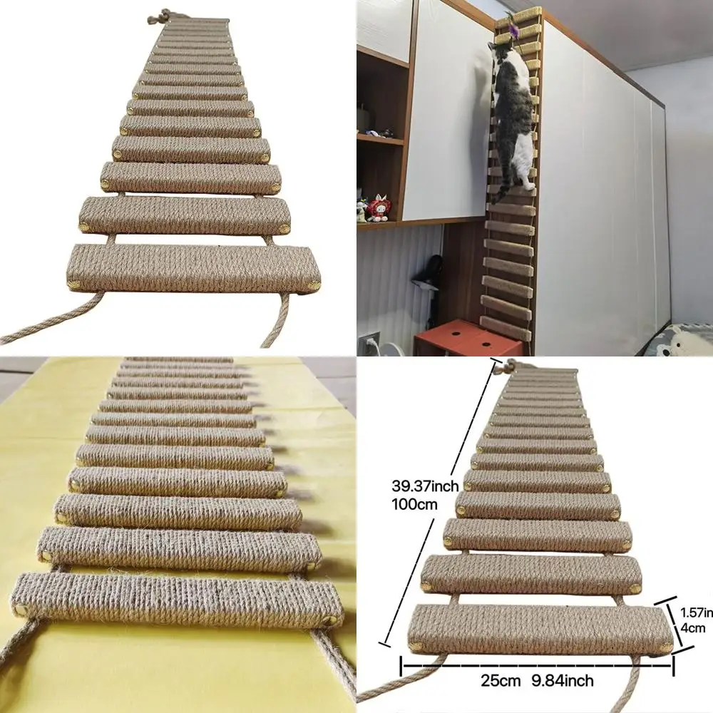 

Sisal Rope Ladder & Scratch Post for Cat Tower and Cage