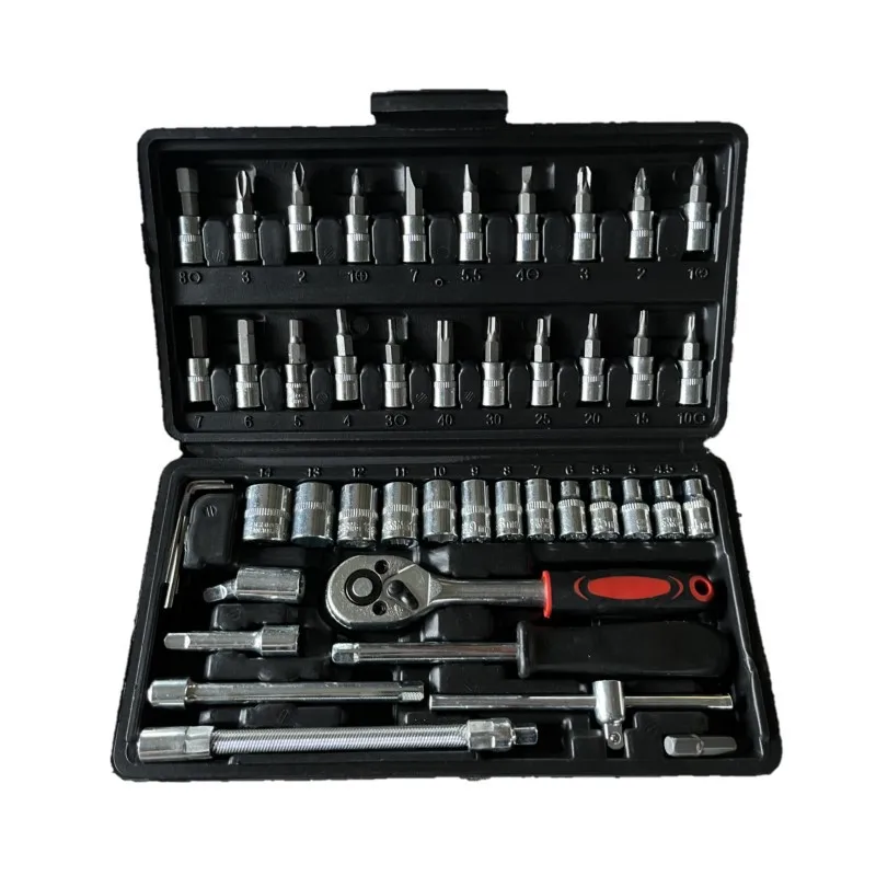 

46pcs Car Repair Tool Kit 1/4-Inch Socket Set Car Repair Tool Ratchet Torque Wrench Combo Auto Repairing Set Mechanic Tool