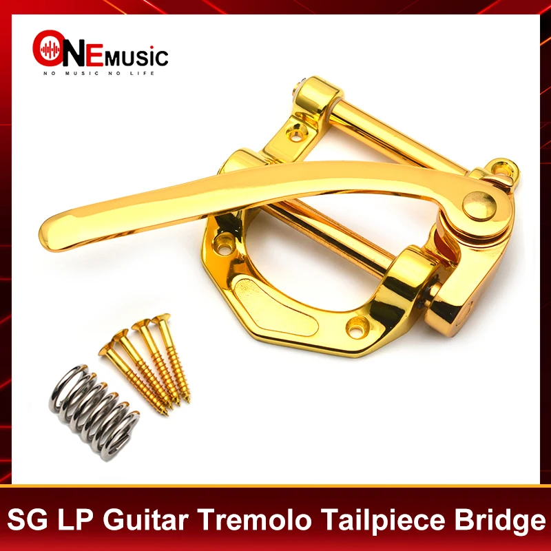 

Гитарный хвостовик тремоло Vibrato Bridge, совместимый с SG LP, запасные части для электрогитары с плоским верхом, золото
