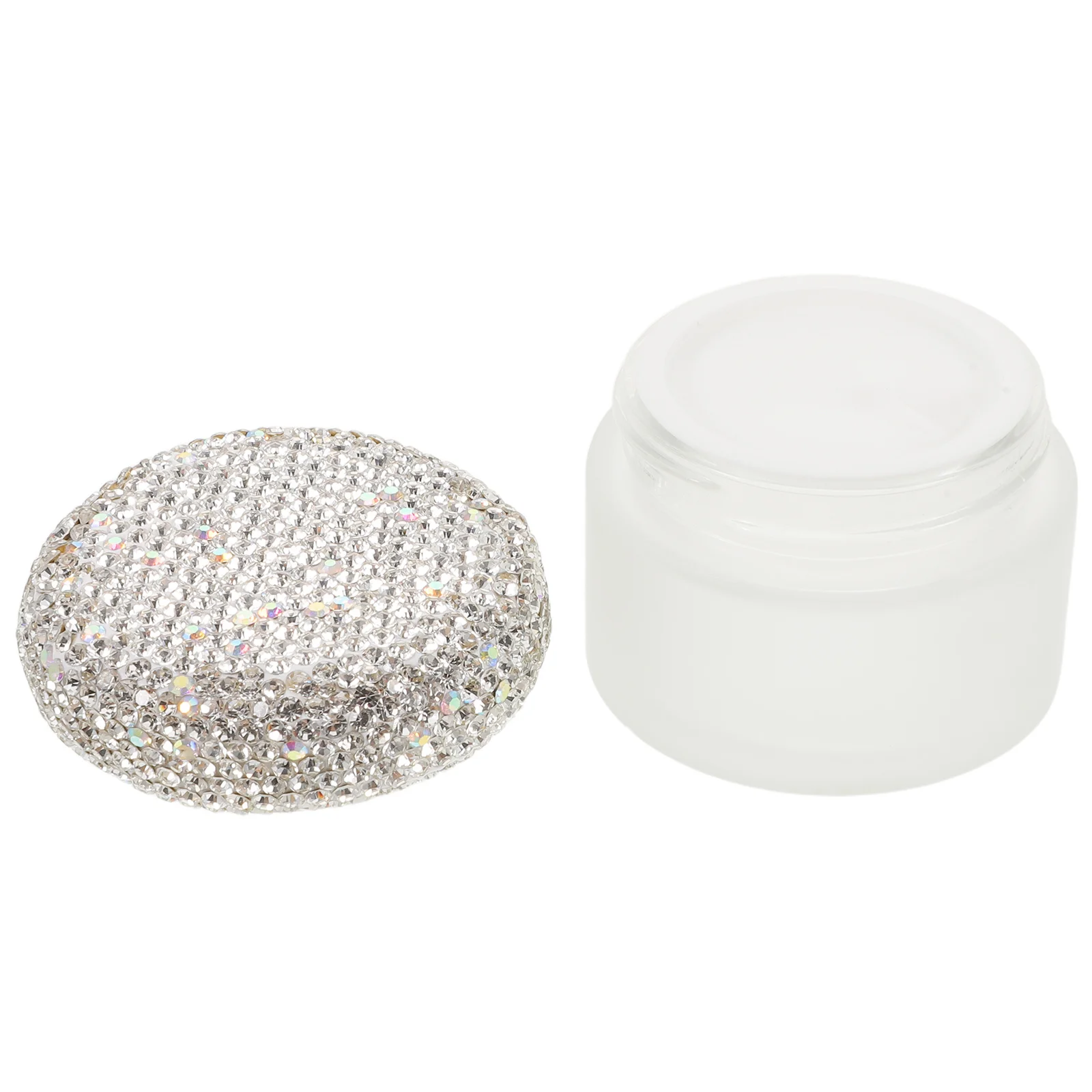 

Rhinestone Refillable Cream Container 30g Portable Travel Size Skincare Jars Eye Gel Face Cream Holder