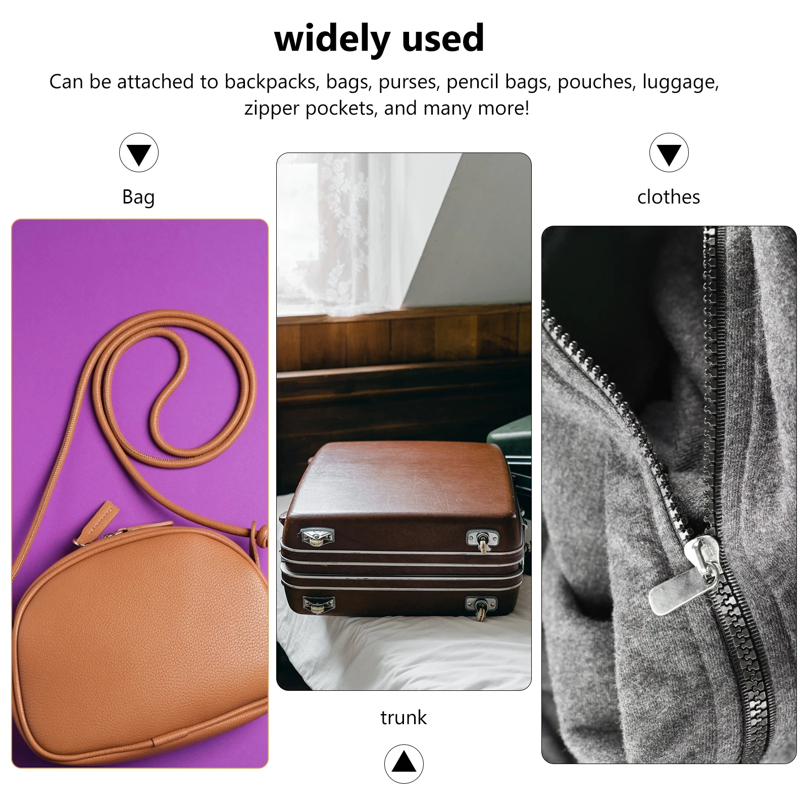 

5Pcs Metal Zipper Pull Tabs High Quality Zipper Pullers for Bag Jacket Sportswear DIY Repair Fixers Repair Pull Tabs