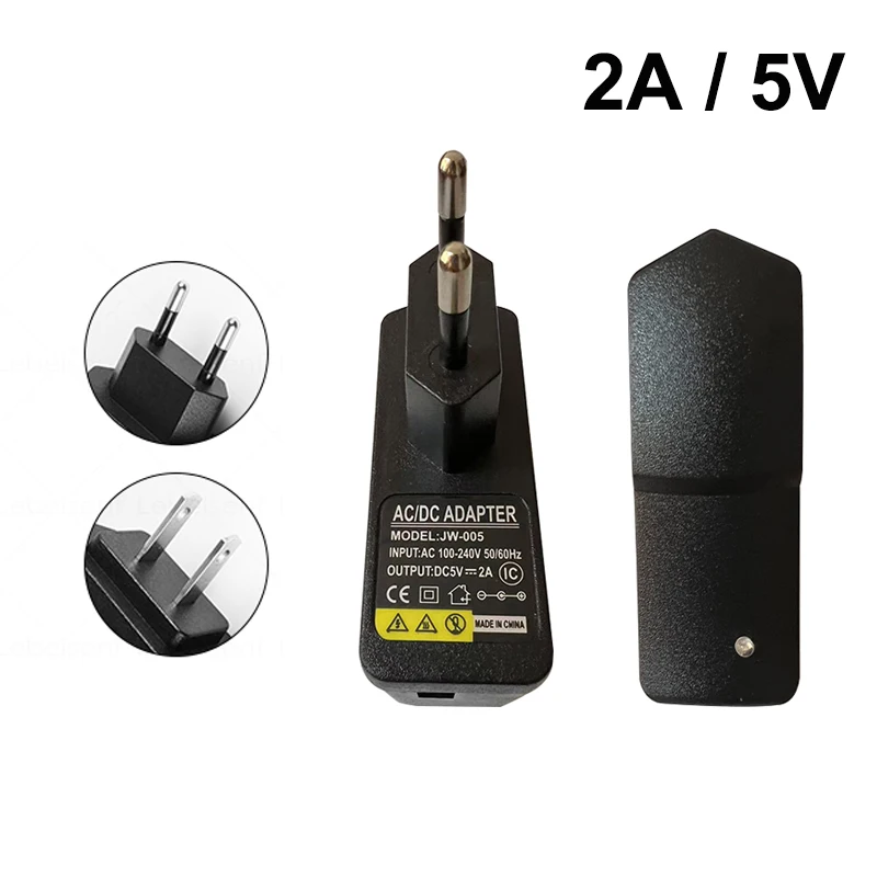 Universal Micro USB 100V 240V AC to DC 5V 2A 2000MA Power Adapter Supply Charger WALL Switching Output US EU Plug