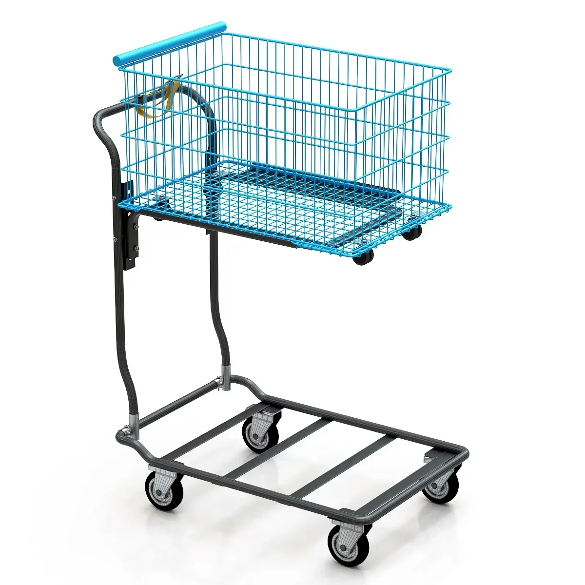 

outstanding Layer Heavy Duty American Style Shopping Cart Trolley For Big Supermarket With F