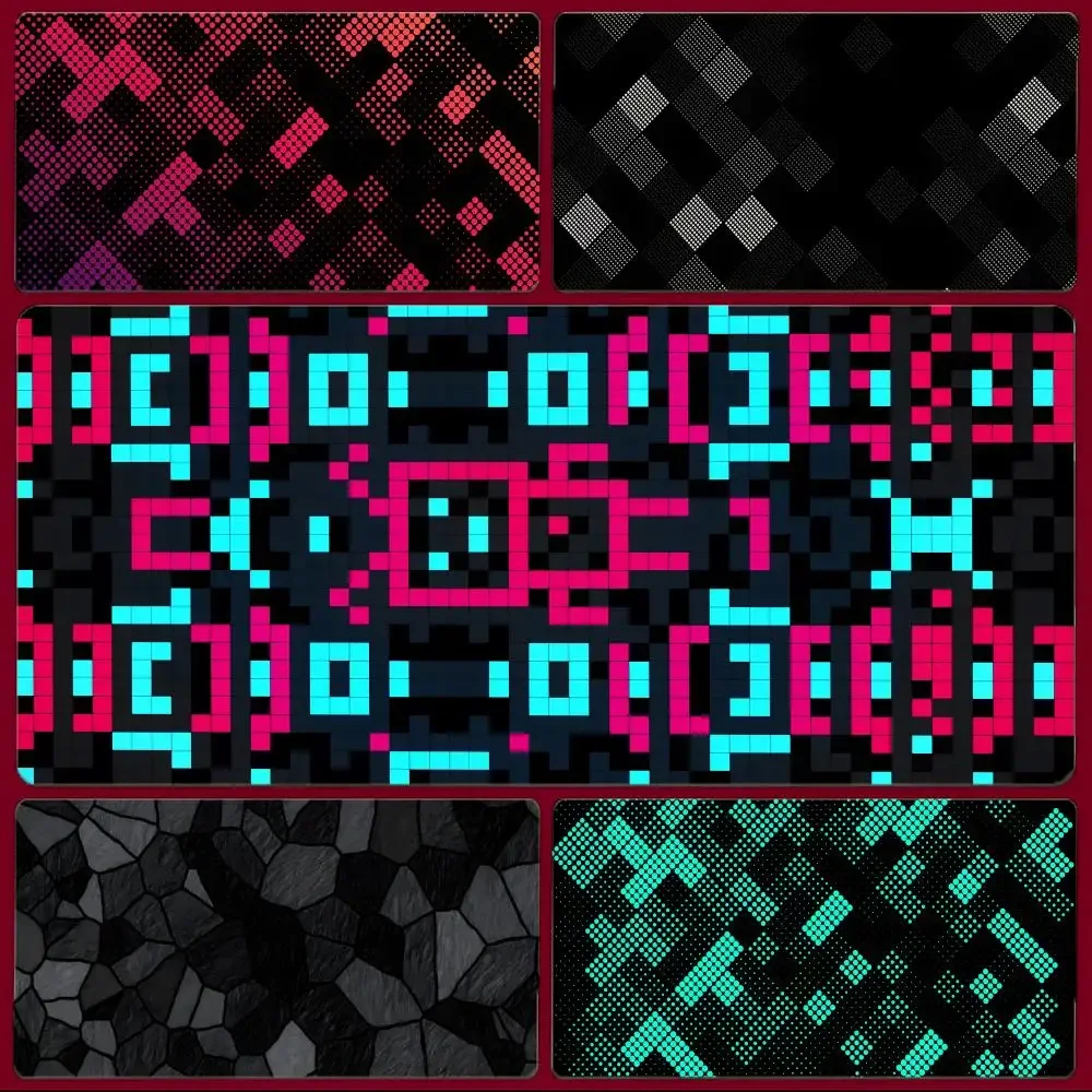 retro pixel Pixel Art Mouse Pad Large Gaming Mousepad with Stitched Edges Thickened Desk Mat PC