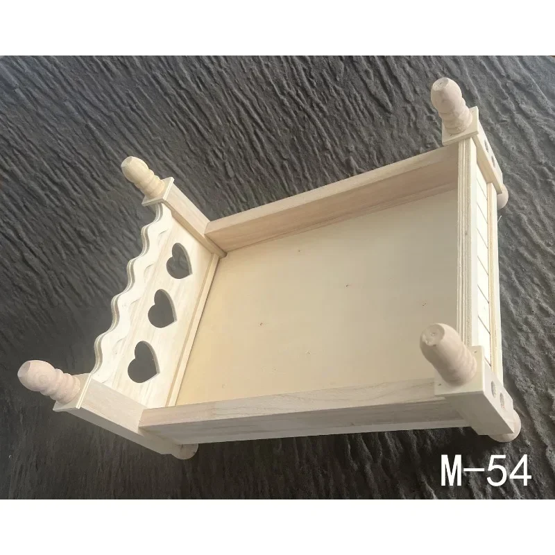 Newborn Photography Props Assembled Small Wooden Bed Studio Baby Photo Posing Decoration Furniture Ideal Photo Shoot Accessories view 3