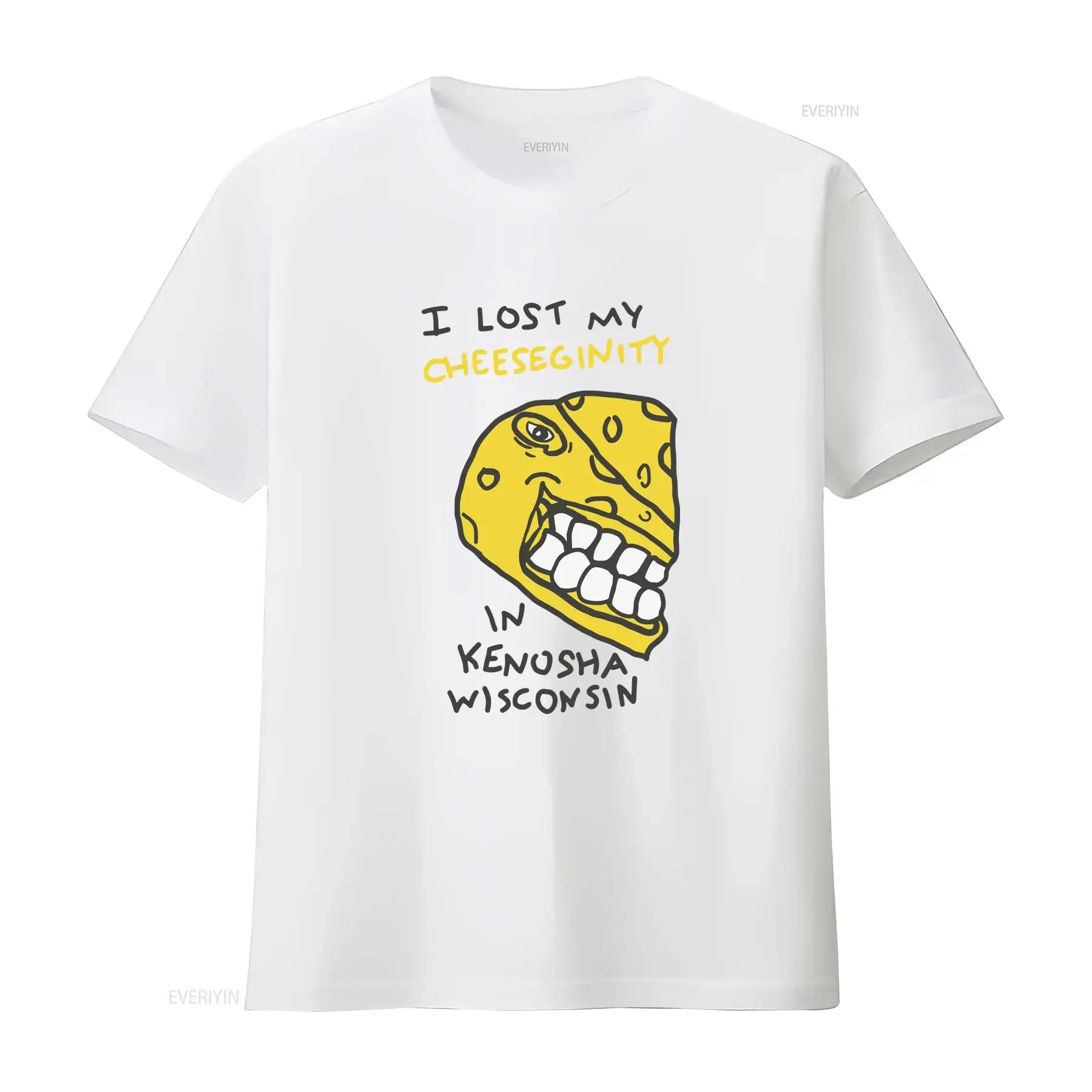 I Lost My Cheeseginity in Kenosha Wisconsin T Shirt vintage Washed Soft Stylish Stretched Versatile Casual