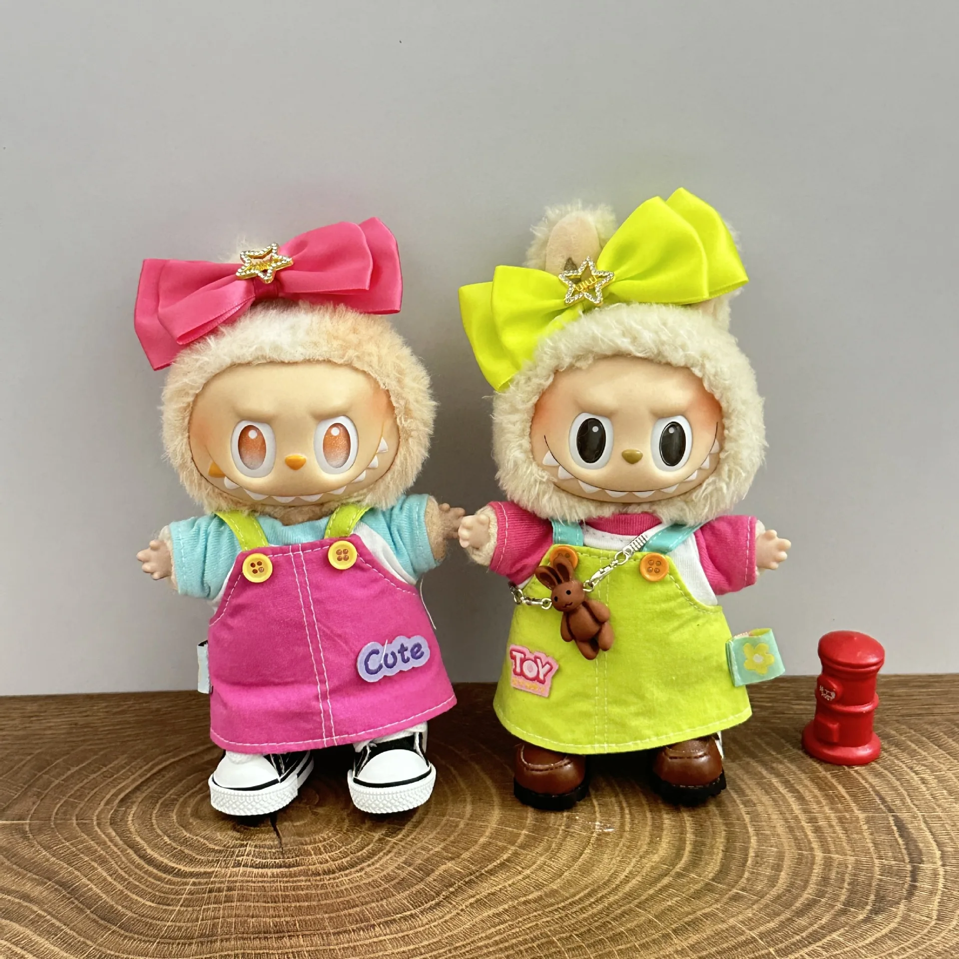 

Только одежда для куклы-подвески Labubu, одежда 17 см, юбка, комплект одежды для Хэллоуина, куклы, милая игрушка, подарок, крылья, модный тренд