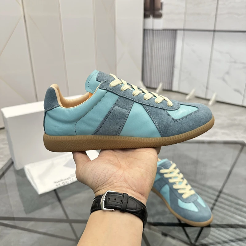 Chaussures de sport classiques pour femmes en cuir véritable, assorties aux couleurs, polyvalentes, chaussures décontractées blanches pour couples, baskets pour hommes