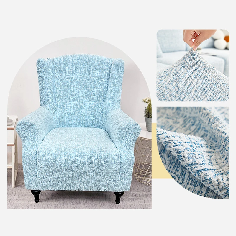 Nordic Stripe Jacquard Club Tub Sofa Cover Elastic Single Armchair Slipcover Stretch Chair Slipcover for Bar Counter Living Room