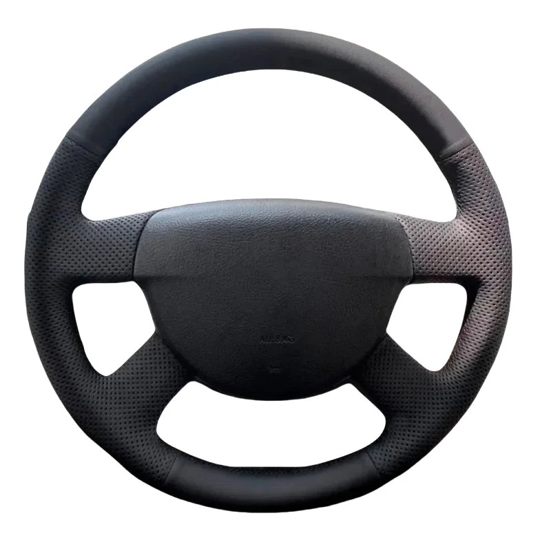 Hand-stitched Leather Interior Steering Wheel Cover For VW Caddy 2003 2004 2005 2006 Caravelle 2003-2009 Transporter T5 2006