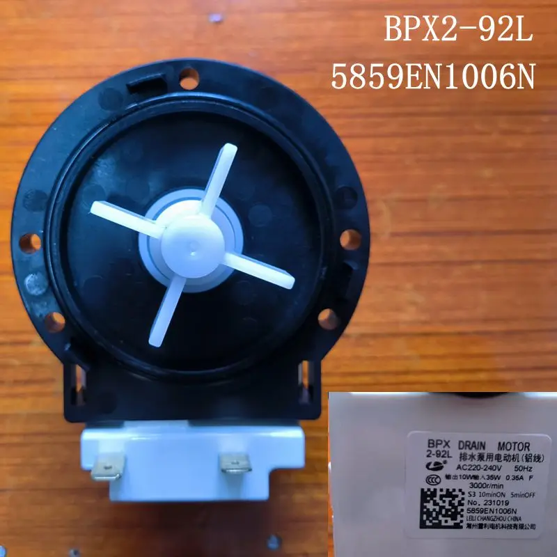 100% new for washing machine parts BPX2-92L 5859EN1006N AC220-240V 50HZ 3000r/min drain pump motor