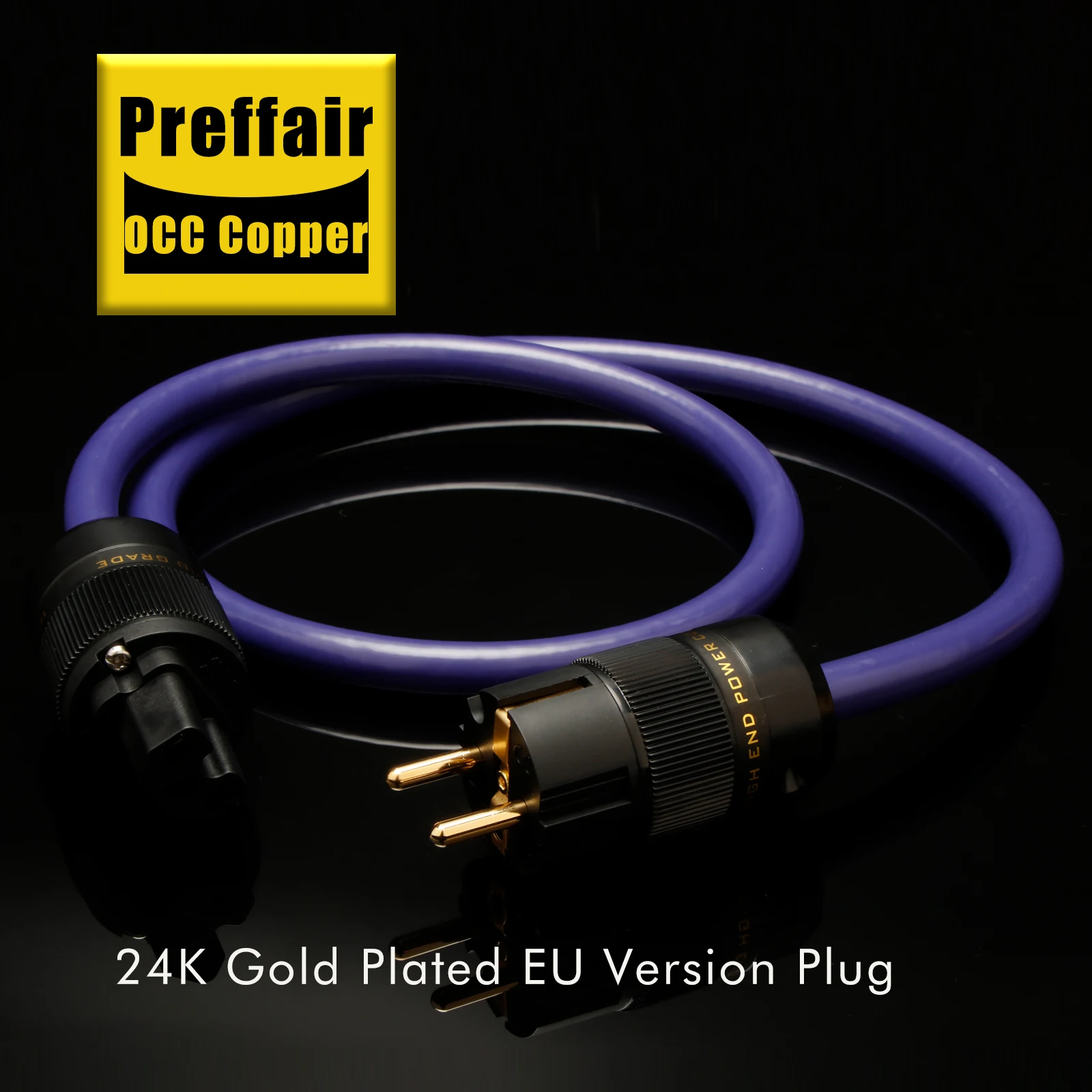 Preffair OCC Copper AC Power Cord EU/AU/US Hifi Audio US/EU Power Cord Connection Filter CD Amplifier