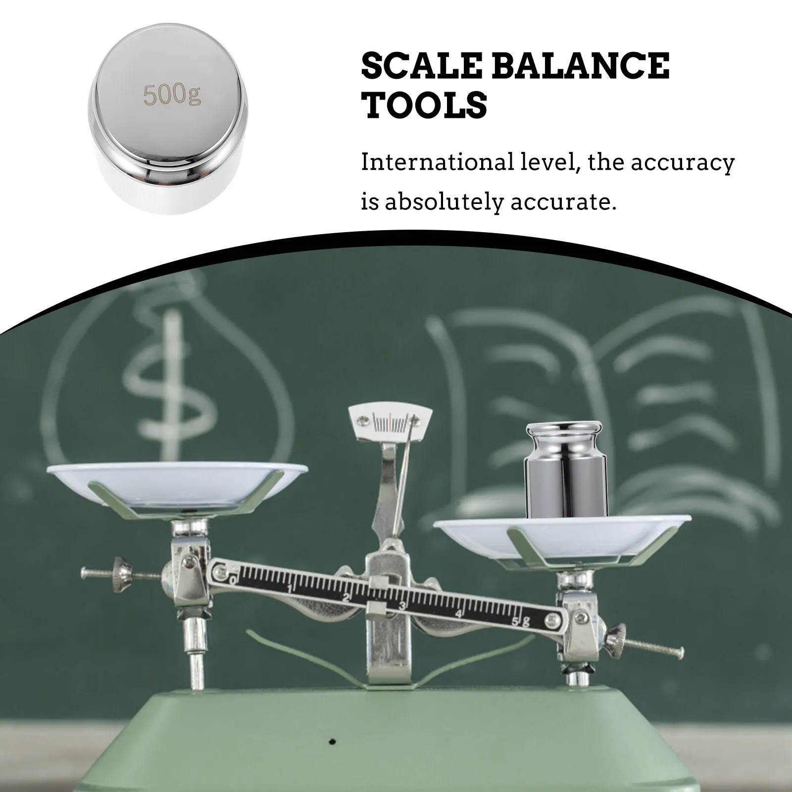 1Pcs 500G Compact Lightweight Chrome Plated Steel Calibration Weight Smooth Edge Easy Clean Scale Calibration Tool Lab Teaching