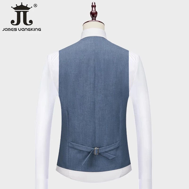 S-6XL High-end Brand Boutique Fabrics Men\'s Casual Slim Business Office Suit Vest Groom Wedding Tuxedo Party Male Waistcoat