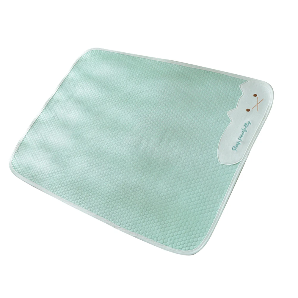 

Waterproof Baby Diaper Pad Soft Cotton Portable Mat Light Green Travel Sleeping Pads For Newborn Bed Protection