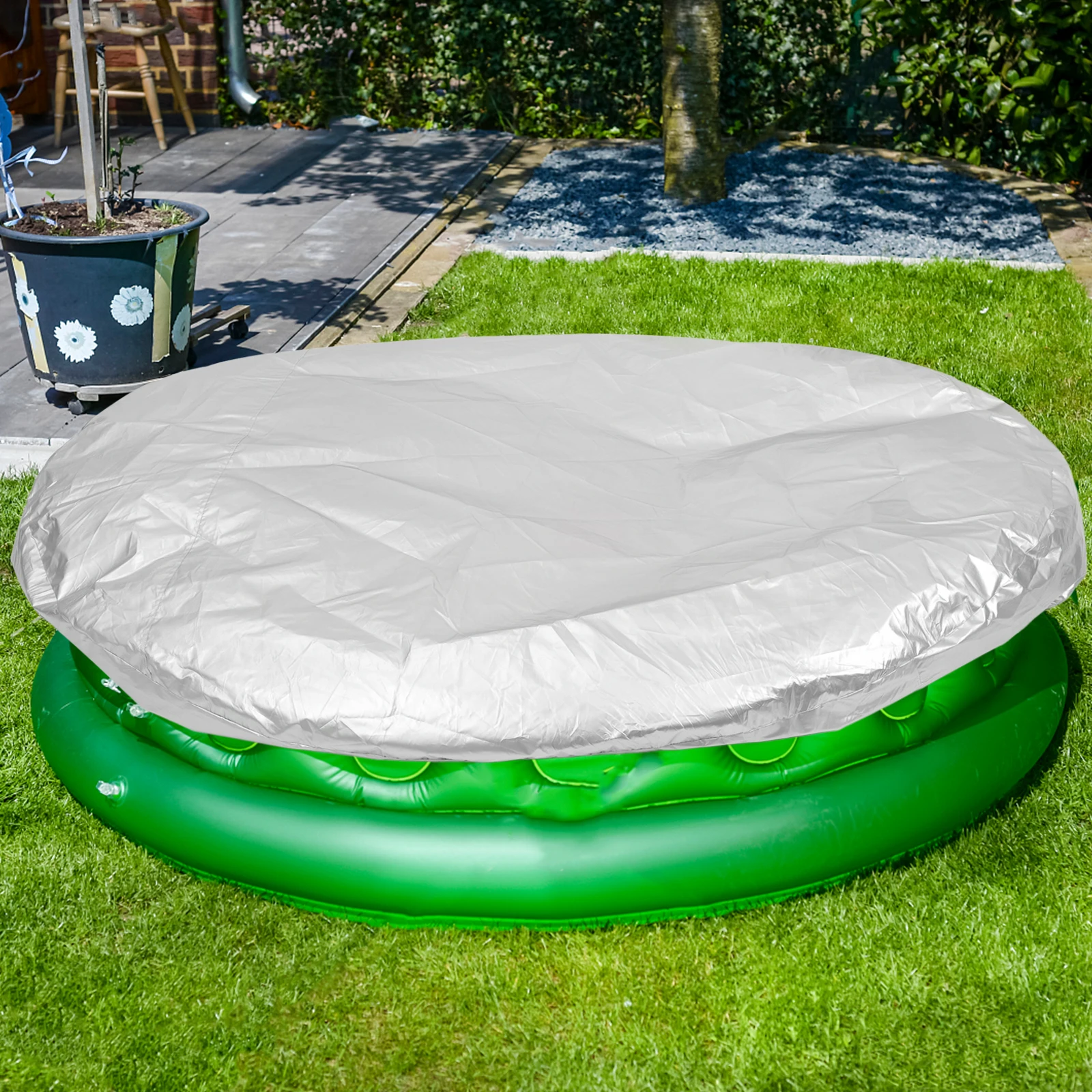 

Round Cover 6ft Outdoor Garden Inflatable Pool Protector Small Bath Cover Waterproof Reusable Pool Covers Spa Facilities