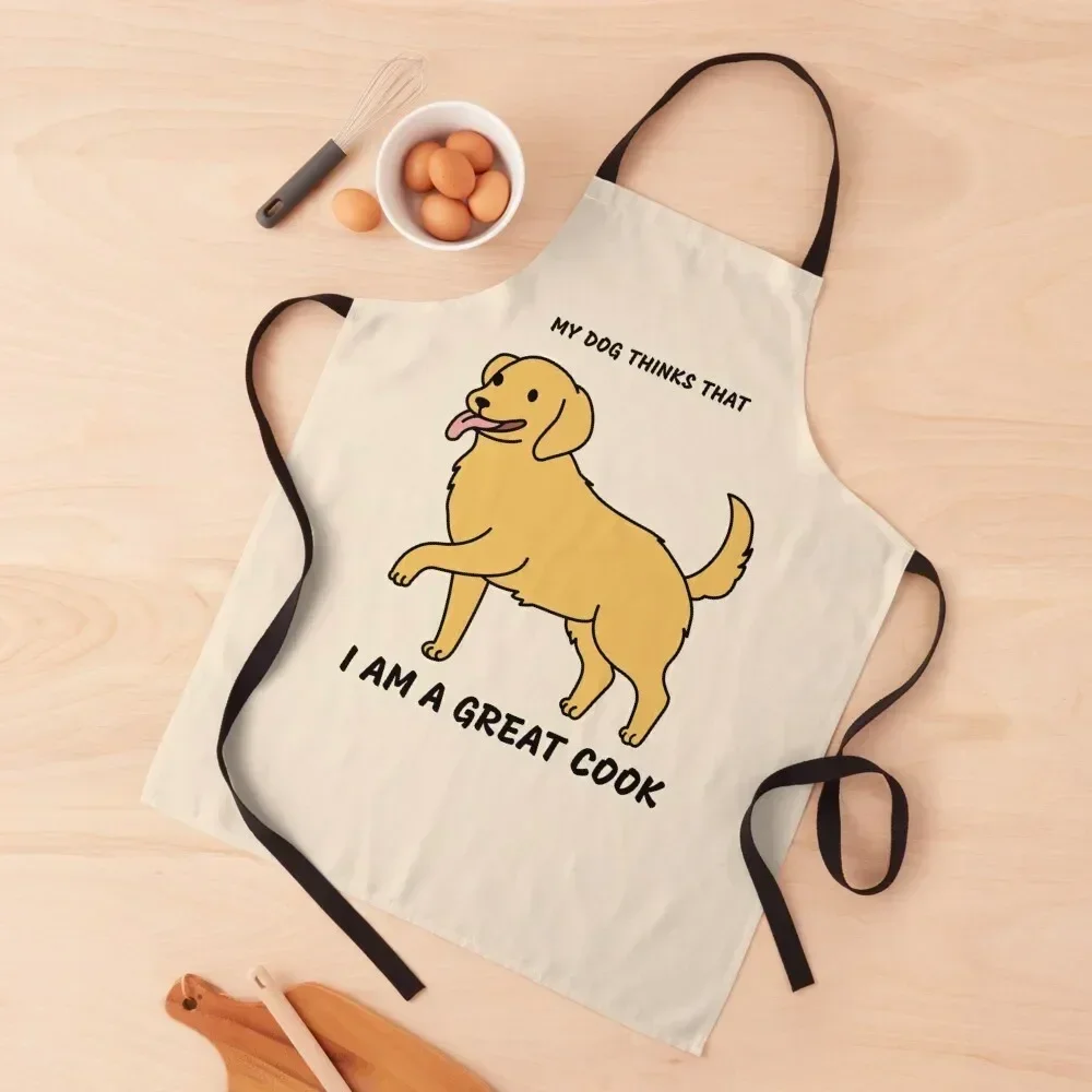 Golden Retriever Dog Food Cooking Funny Meme Apron for home useful pieces Cute Kitchen professional kitchen Apron