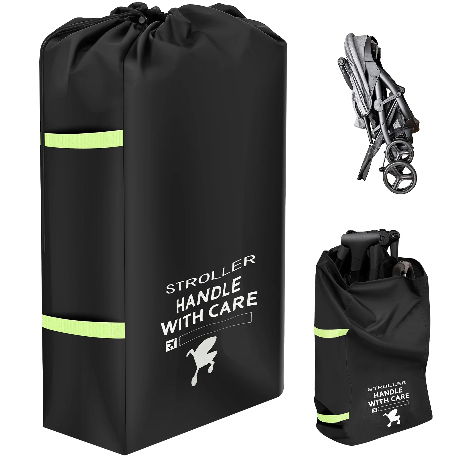 

Универсальный мешок для пыли для детской коляски, большая вместительная сумка для ворот, сумка для коляски с ручными ремнями, ткань Оксфорд, сумка для коляски для самолета