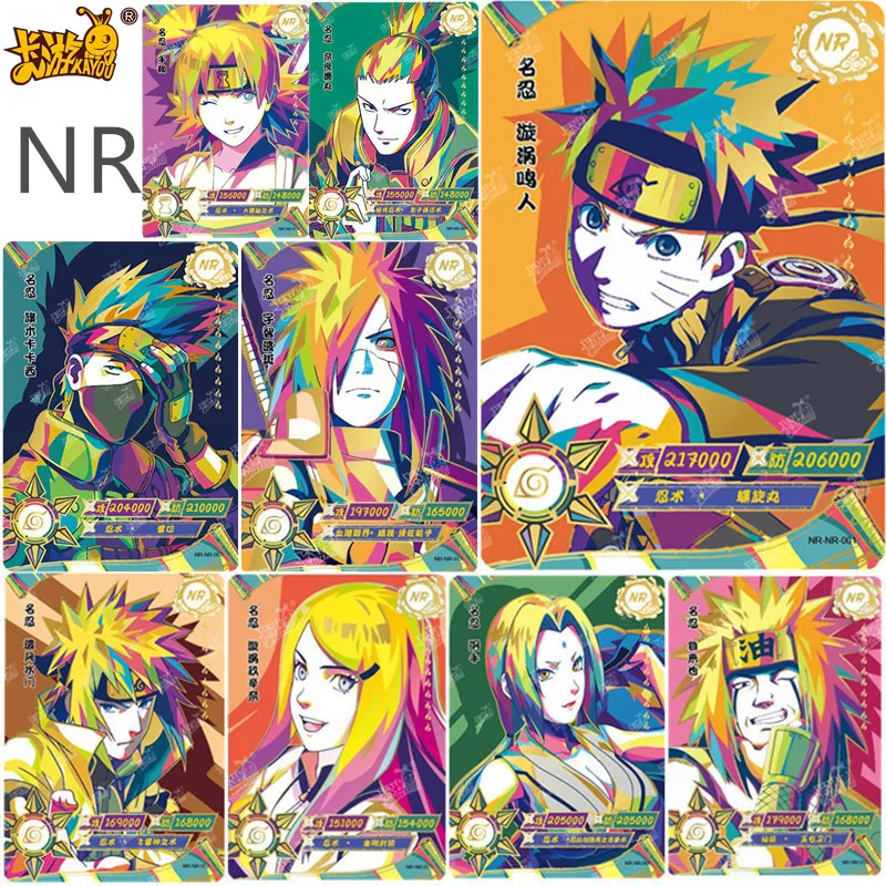 

KAYOU Genuine Naruto NR Card Hyuga hinata Uzumaki naruto Sasuke Uchiha Obito Gaara Jiraiya Anime Collection Cards Boy Toy Gift