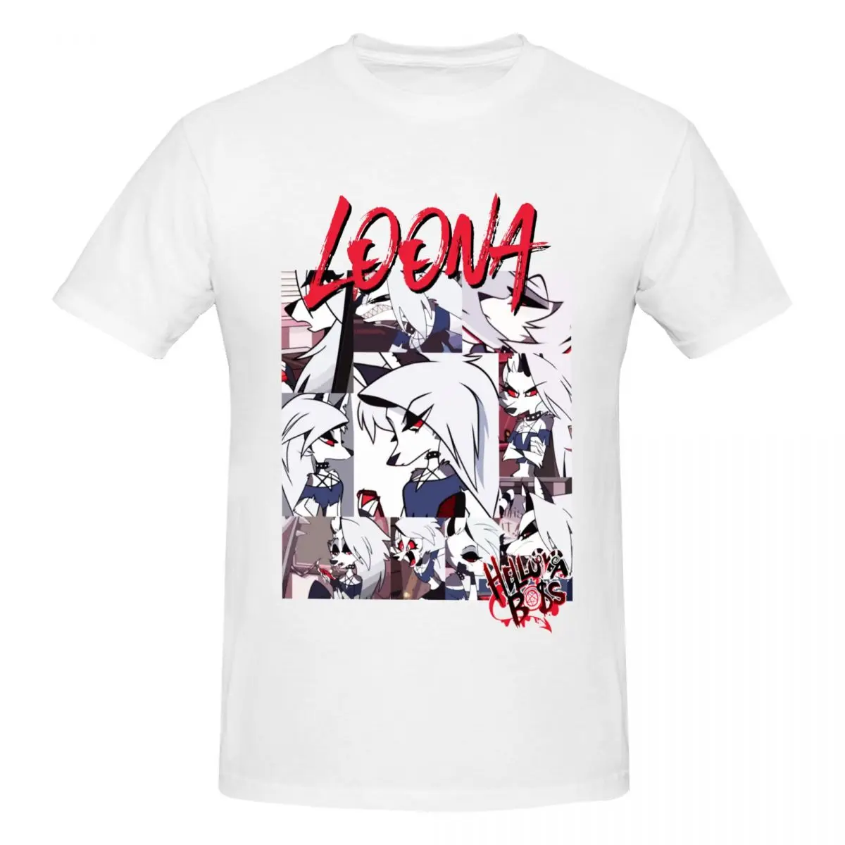 Men Helluva Boss Loona Millie T Shirt Vintage Plus Size O-neck Cotton Custom Sleeve Anime Shirt