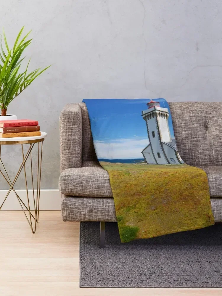 lighthouse Belle ile en Mer Throw Blanket Large Flannel Fabric Blankets