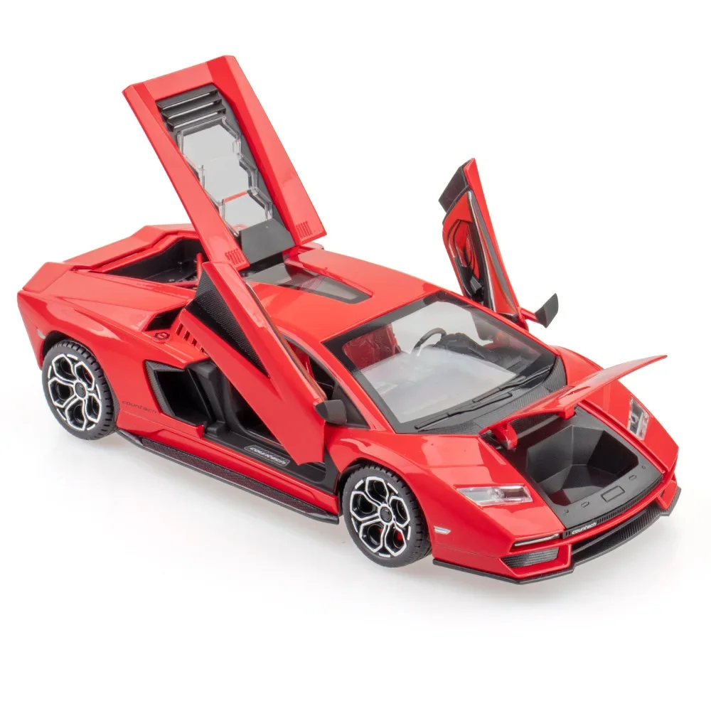 1:24 Lamborghini Countach LPI 800-4 Alloy Sports Car Diecast Model Sound Light Toy Display Ornaments Gift for Childrens C148