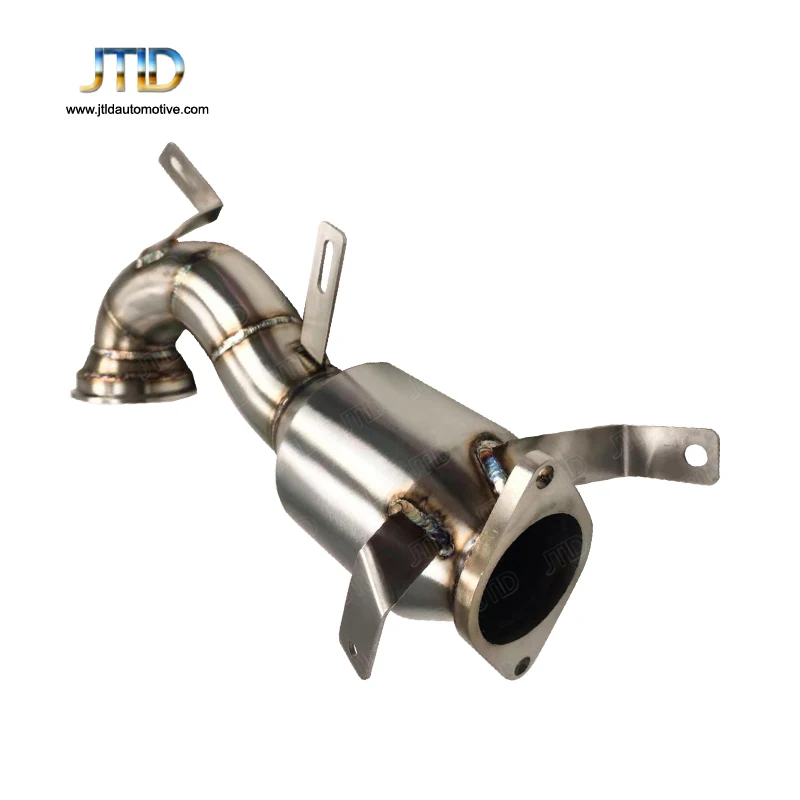 Downpipe สำหรับ Fiat 500 1.4L SS304ระบบระบายไอเสียไร้อากาศระบบเสียงที่ใช้งาน