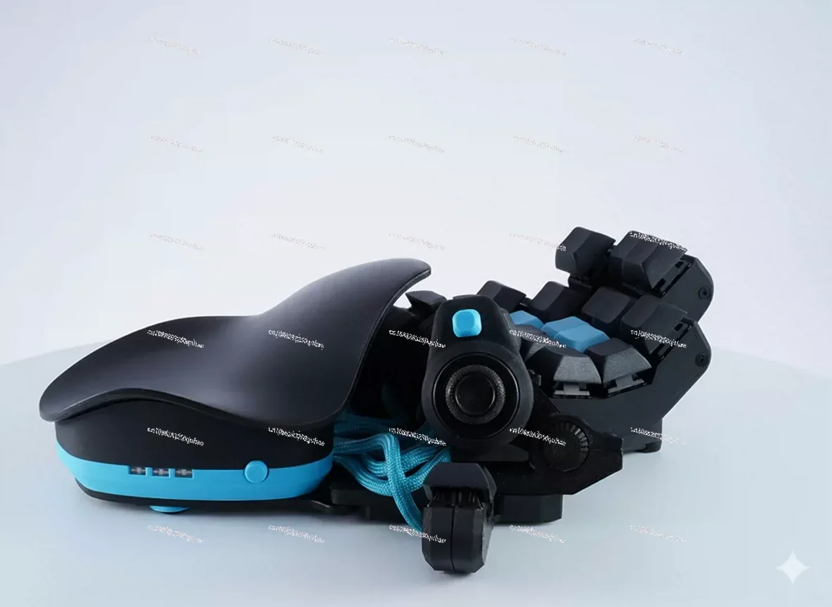 Ergonomic one-handed keyboard Customizable stick keys One-handed gameplay