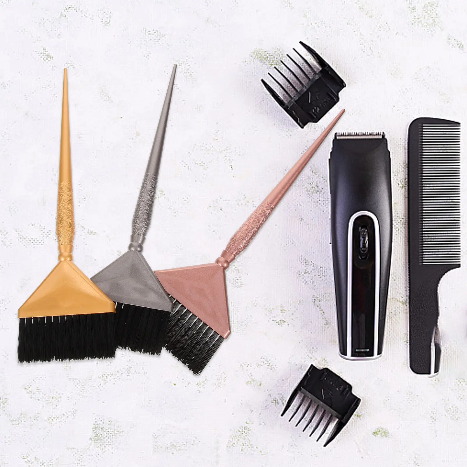 

3Pcs Hair Coloring Brush Set Professional Salon Grade Nylon Bristles Ergonomic Handle for Hair Dyeing Bleaching Highlighting