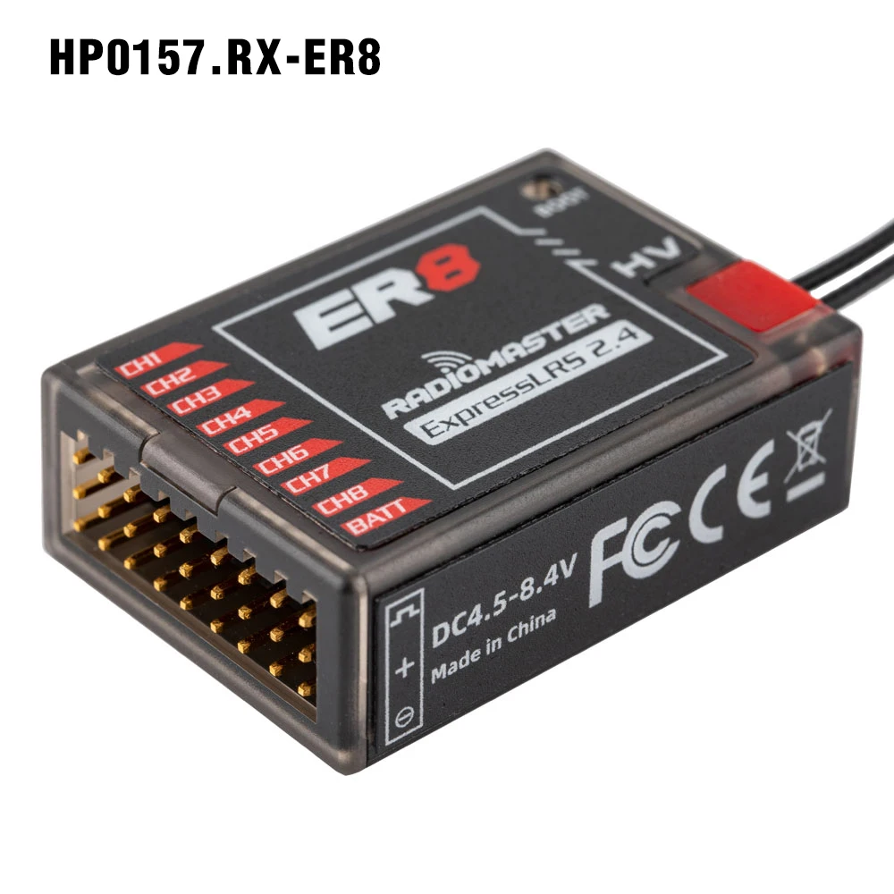 Radiomaster PWM Mini-ontvanger ER4 ER6 ER6G ER6GV ER8 ER8G ER8GV 4-8CH CRSF ExpressLRS 2,4 GHz 100 mw voor RC Vliegtuigen Boot Auto