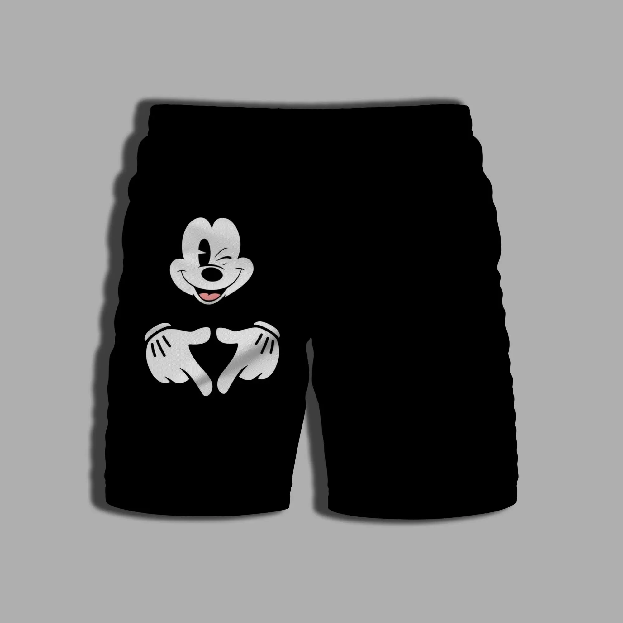 Strój kąpielowy męski męska odzież strój kąpielowy męskie szorty dla kobiet z nadrukiem Disney Mickey Minnie Mouse spodnie plażowe letnie całe pływanie