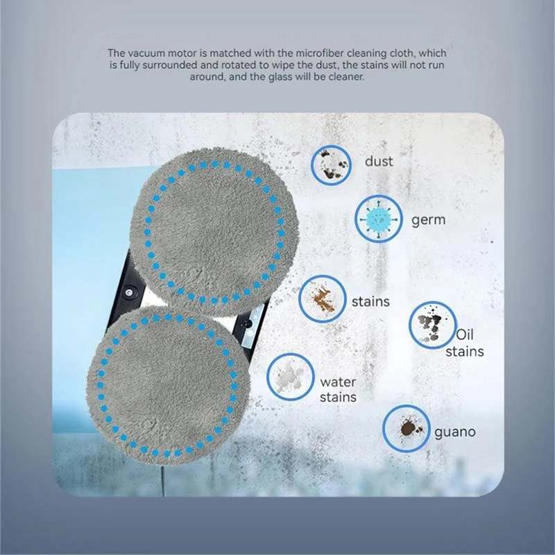 Швабра для оконного стекла для робота-швабры для мытья окон PuRuKai, сменная ткань для чистки 14,5 см, универсальное круглое полотенце для робота, пылезащитная тряпка