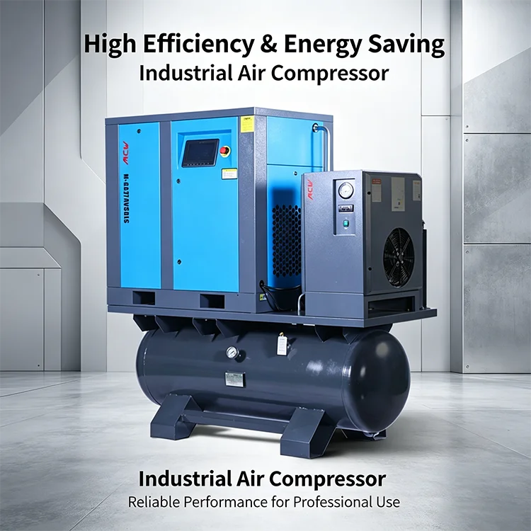 Multi Voltage Stationary Industrial Screw Compressor 37KW 50HP 16Bar Reliable Performance All-in-One Cutting Oil-less