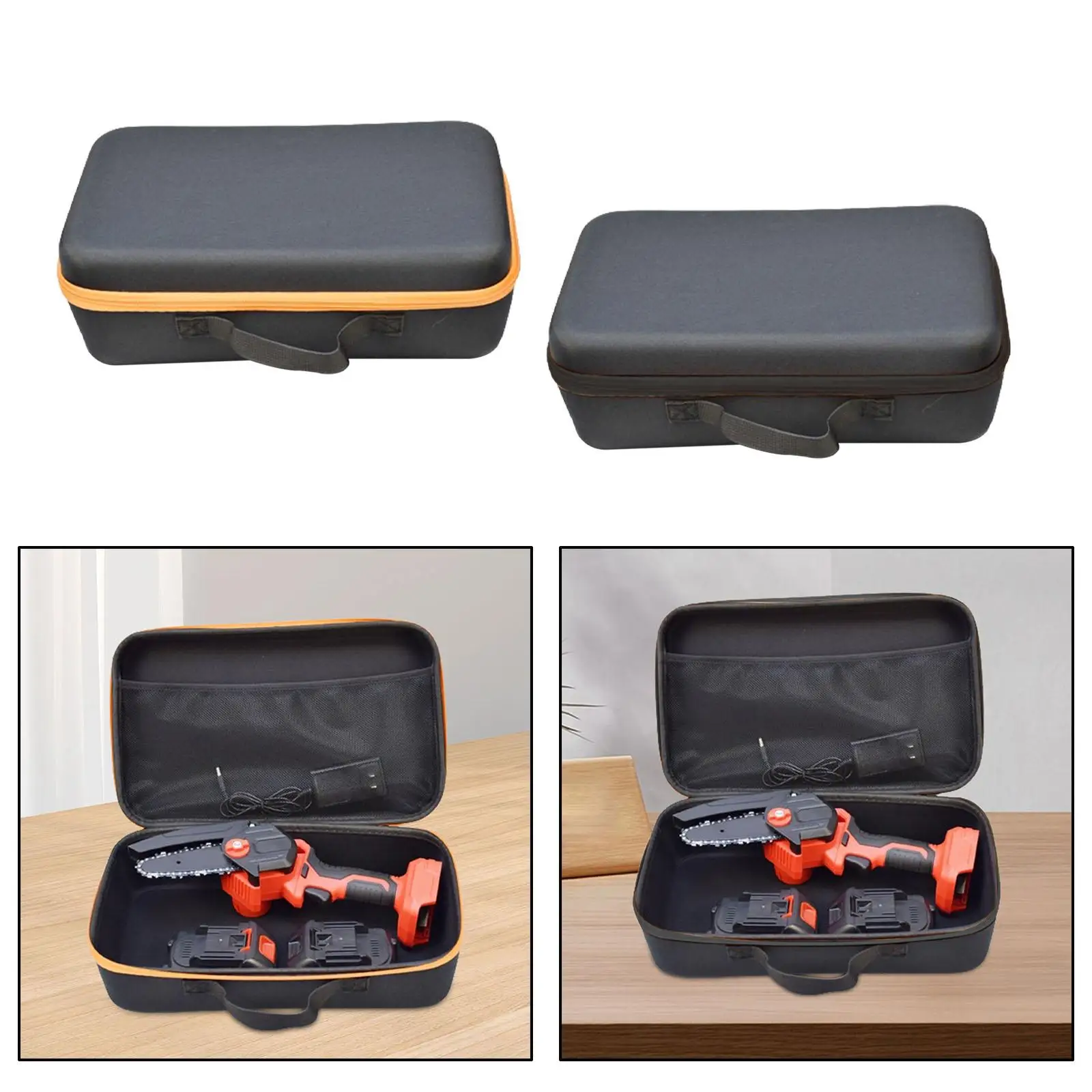 Borsa portaoggetti portatile per accessorio trapano elettrico chiusura con cerniera liscia