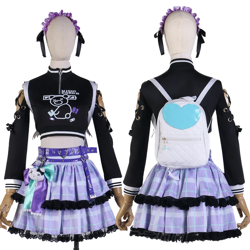 Kendonome Ena Cosplay Costumes, Vêtements Anime avec Sac à Dos, Perruque, Jupe Fille, Projet Sekai, Scène Colorée, Feat 25ji, Pré-vente