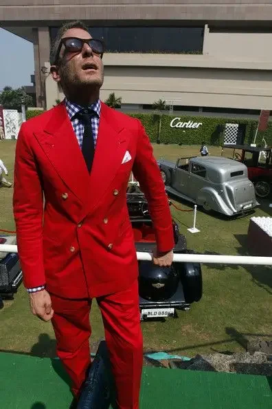 

Red Double Breasted Men Suit Causal Wedding Suit For Men Slim Fit 2 Piece Tuxedo Party Prom Blazer Custom Groom Gentle Masculino