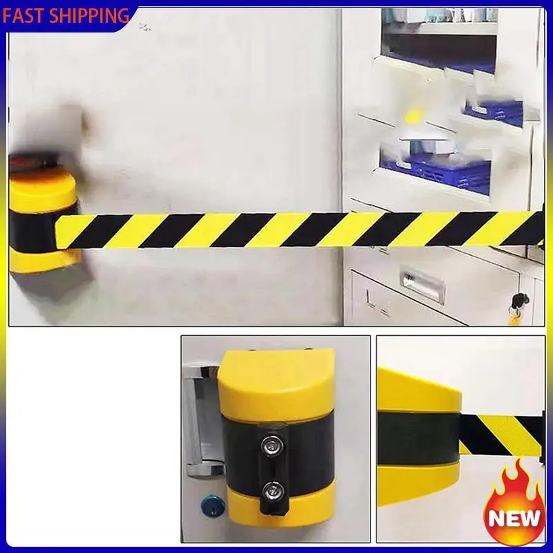 

Especial 4X Magnetic Retractable Belt Barrier, Queue Barrier Belt With Magnetic Adsorption, 10M Safety Cordon Barrier