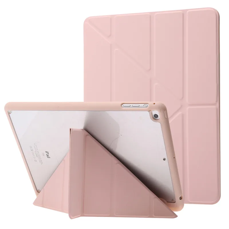 Voor iPad 6e 7e 8e 9e generatie hoesje met potloodhouder PU-leer Acryl achterkant Smart Case voor iPad 9.7 10.2 iPad 5 6 7 8 9 Air 1 2