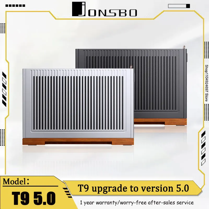 

JONSBO T9 5.0 Чехол ITX из алюминиевого сплава Настольный компьютер Настольный хост Чехол MESH Легко разместить около 11 л Емкость Черный/белый чехол