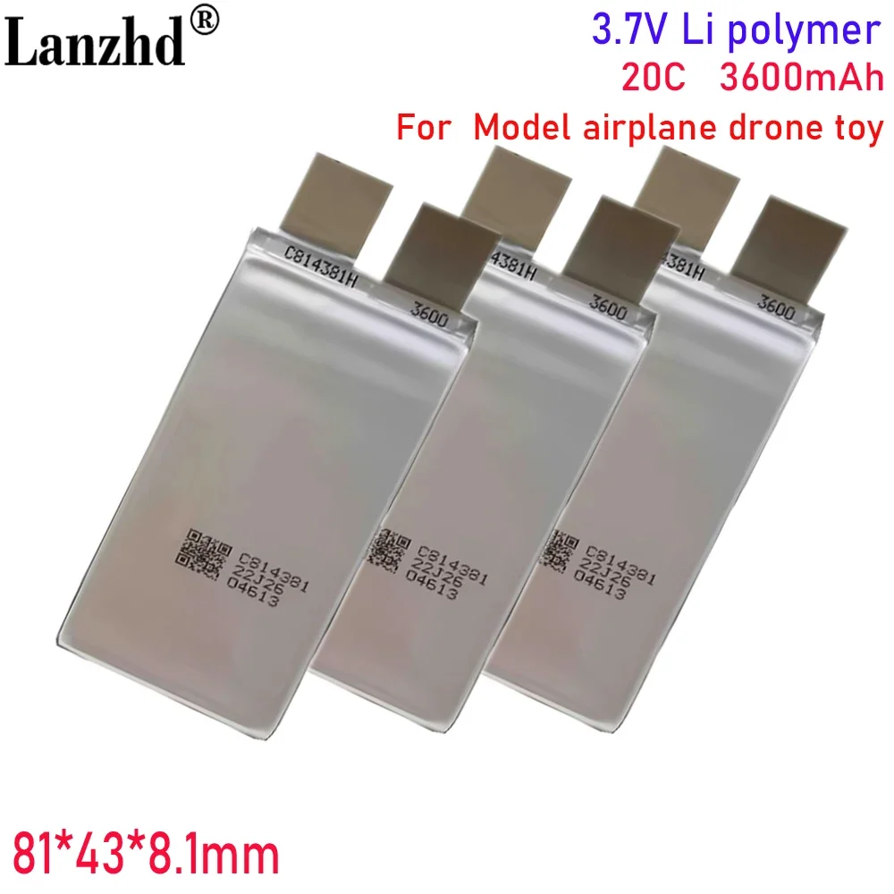 NEW Li polymer 20C 3600mAh 3.7V lithium batteries For Model drone aircraft toy car remote control battery 814381